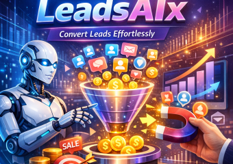 Graphical chart showing AI tool LeadsAIx improving sales and lead conversion rates.